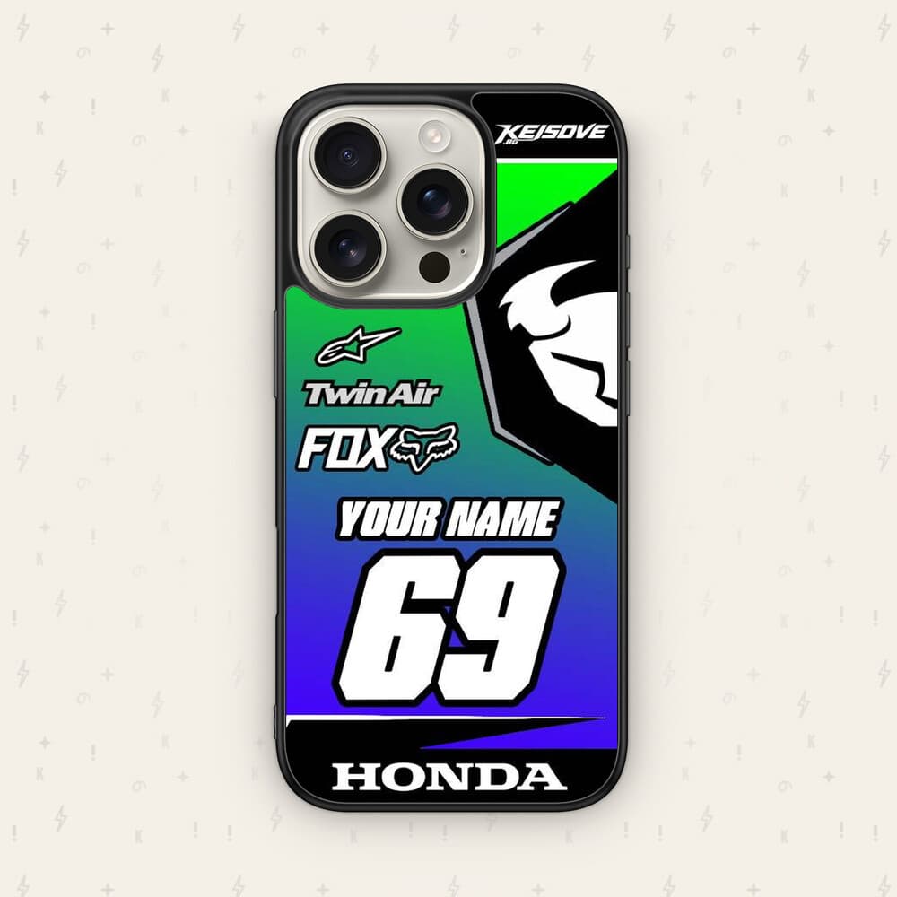 Персонализиран HONDA калъф № 69 — мото дизайн за персонализиран кейс