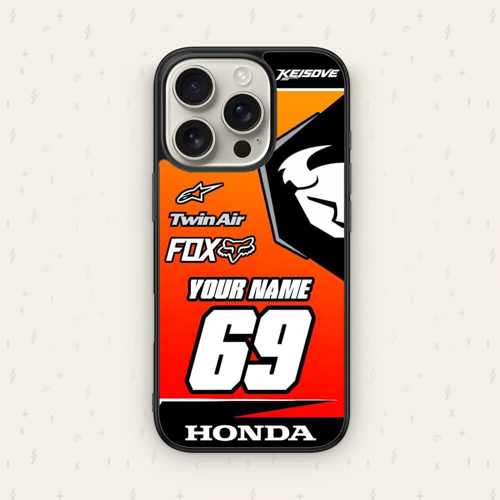 Персонализиран HONDA калъф № 65 — мото дизайн за персонализиран кейс
