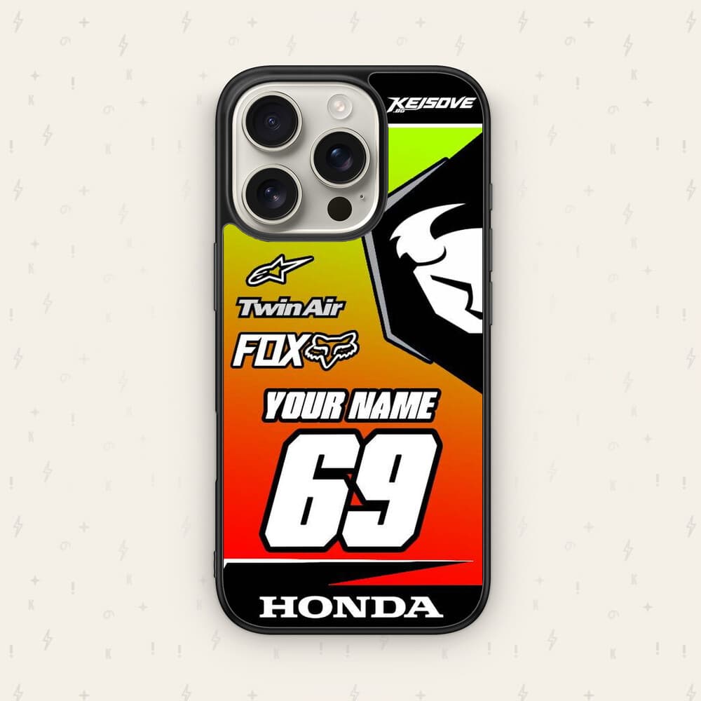 Персонализиран HONDA калъф № 64 — мото дизайн за персонализиран кейс