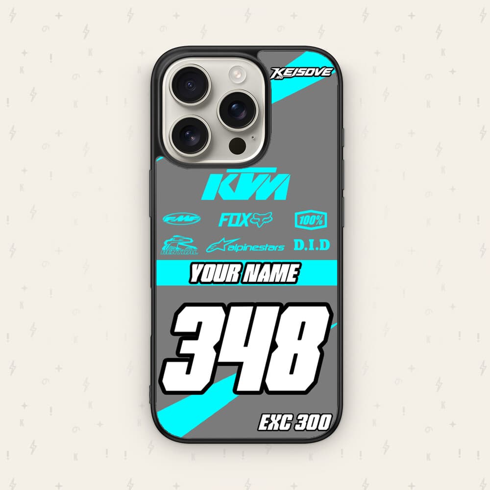 Персонализиран KTM калъф № 71 — мото дизайн за персонализиран кейс