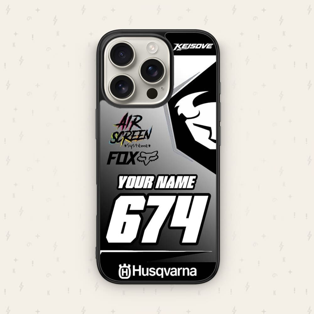 Персонализиран HUSQVARNA калъф № 41 — мото дизайн за кейс
