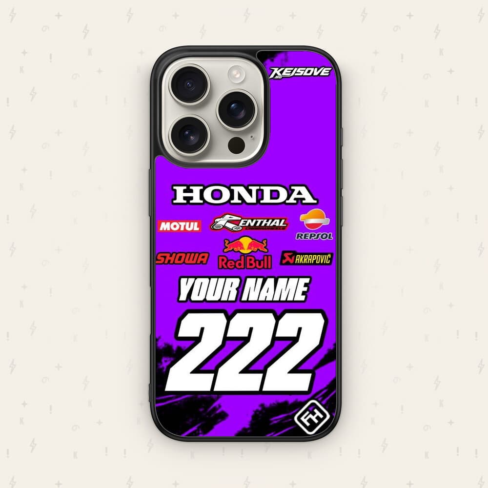 Персонализиран HONDA калъф № 27 — мото дизайн за кейс