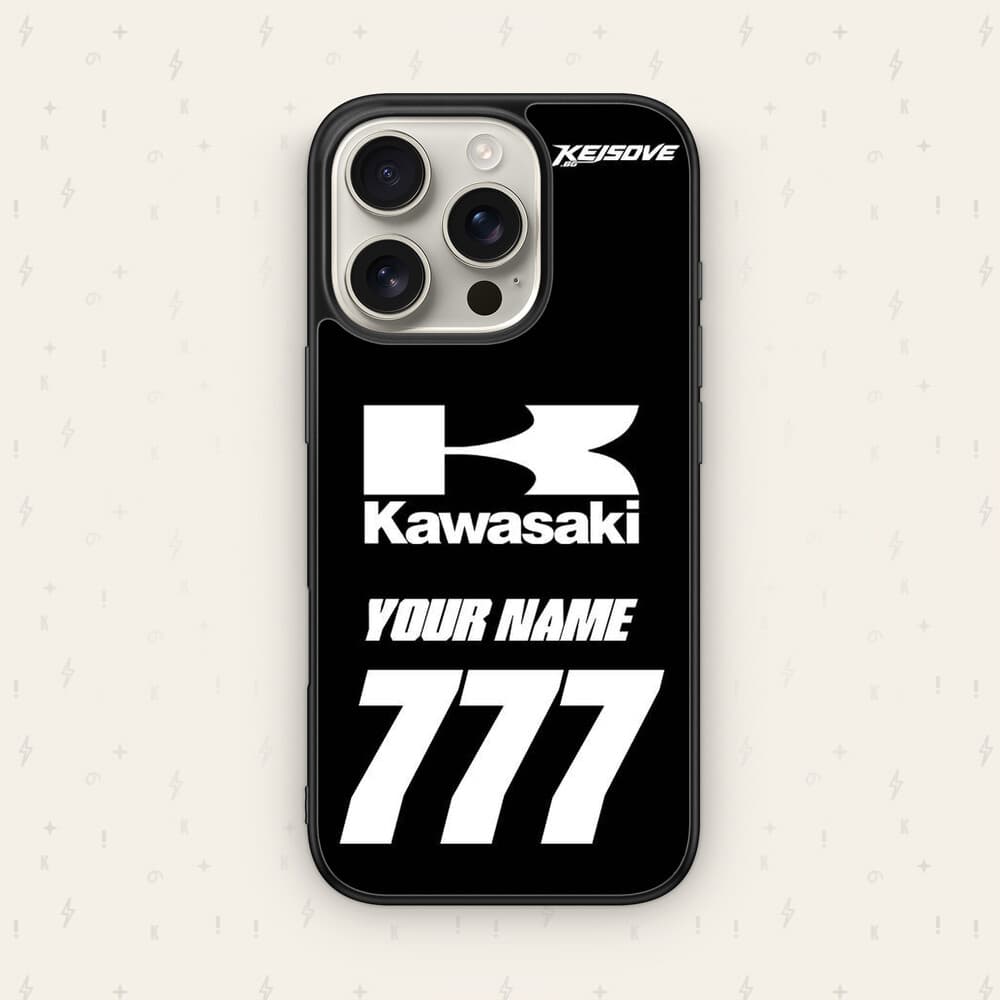 Персонализиран KAWASAKI калъф — мото дизайн за кейс