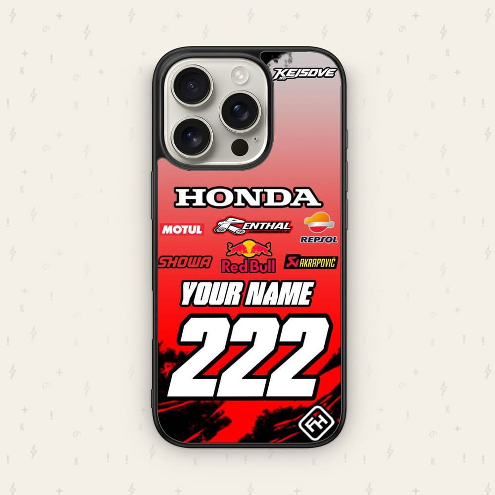 Персонализиран HONDA калъф № 32 — мото дизайн за кейс