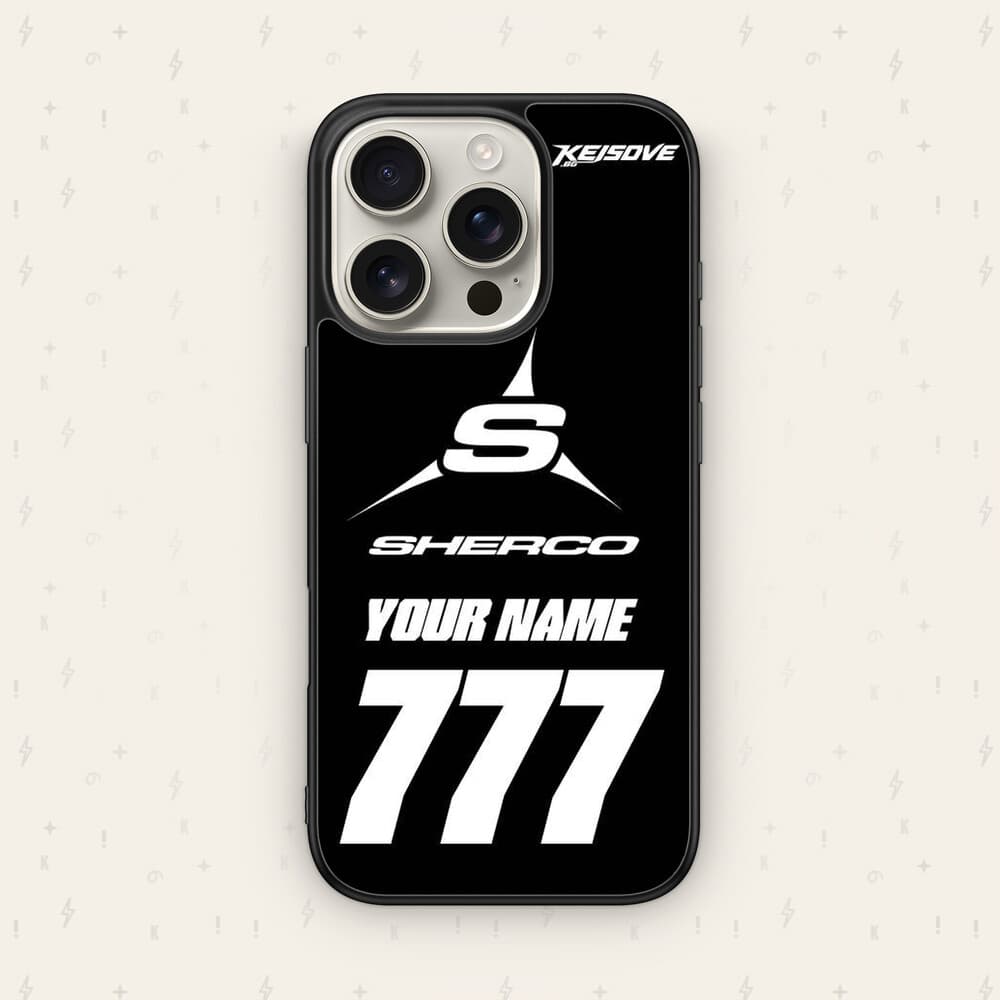 Персонализиран SHERCO калъф — мото дизайн за кейс