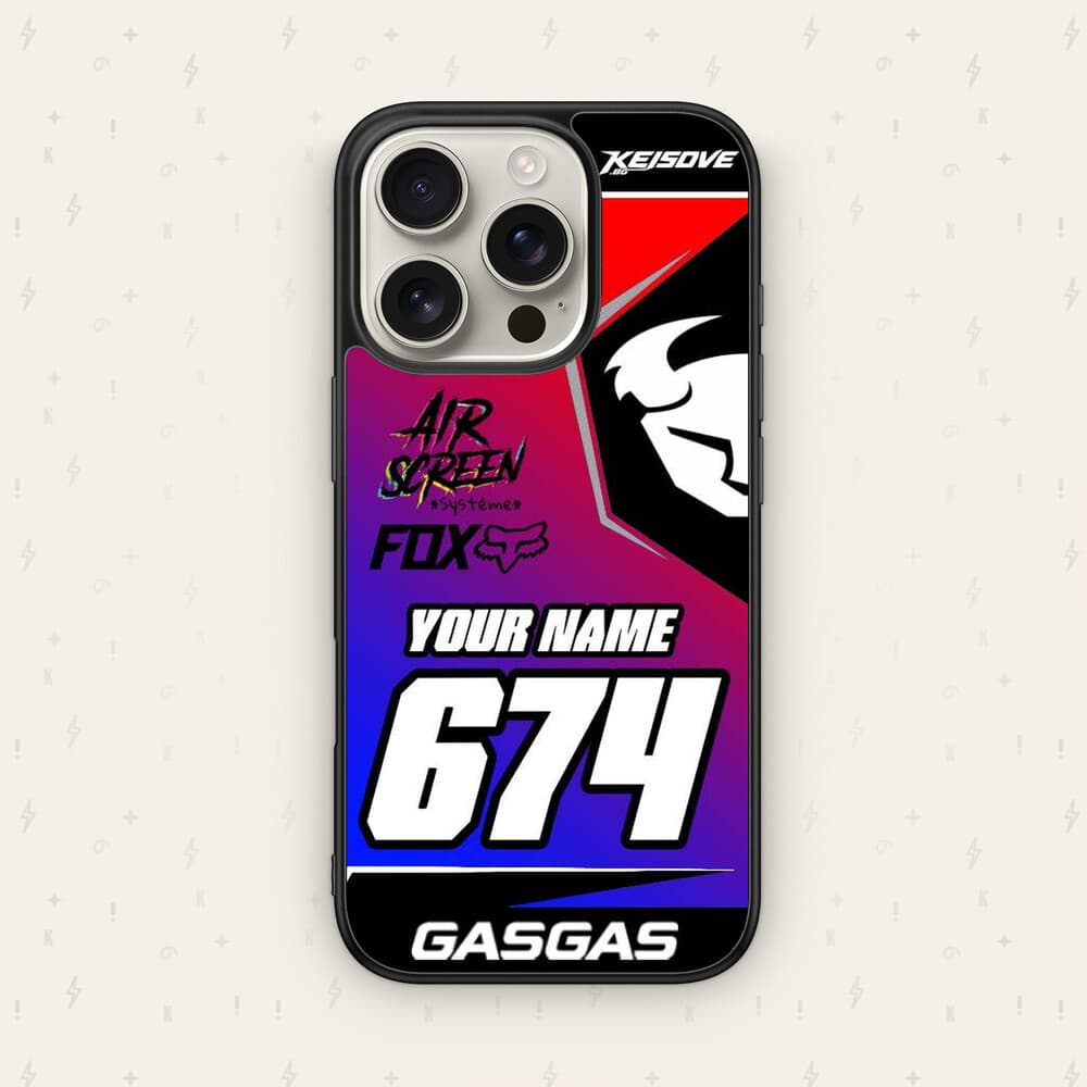 Персонализиран GASGAS калъф № 33 — мото дизайн за кейс