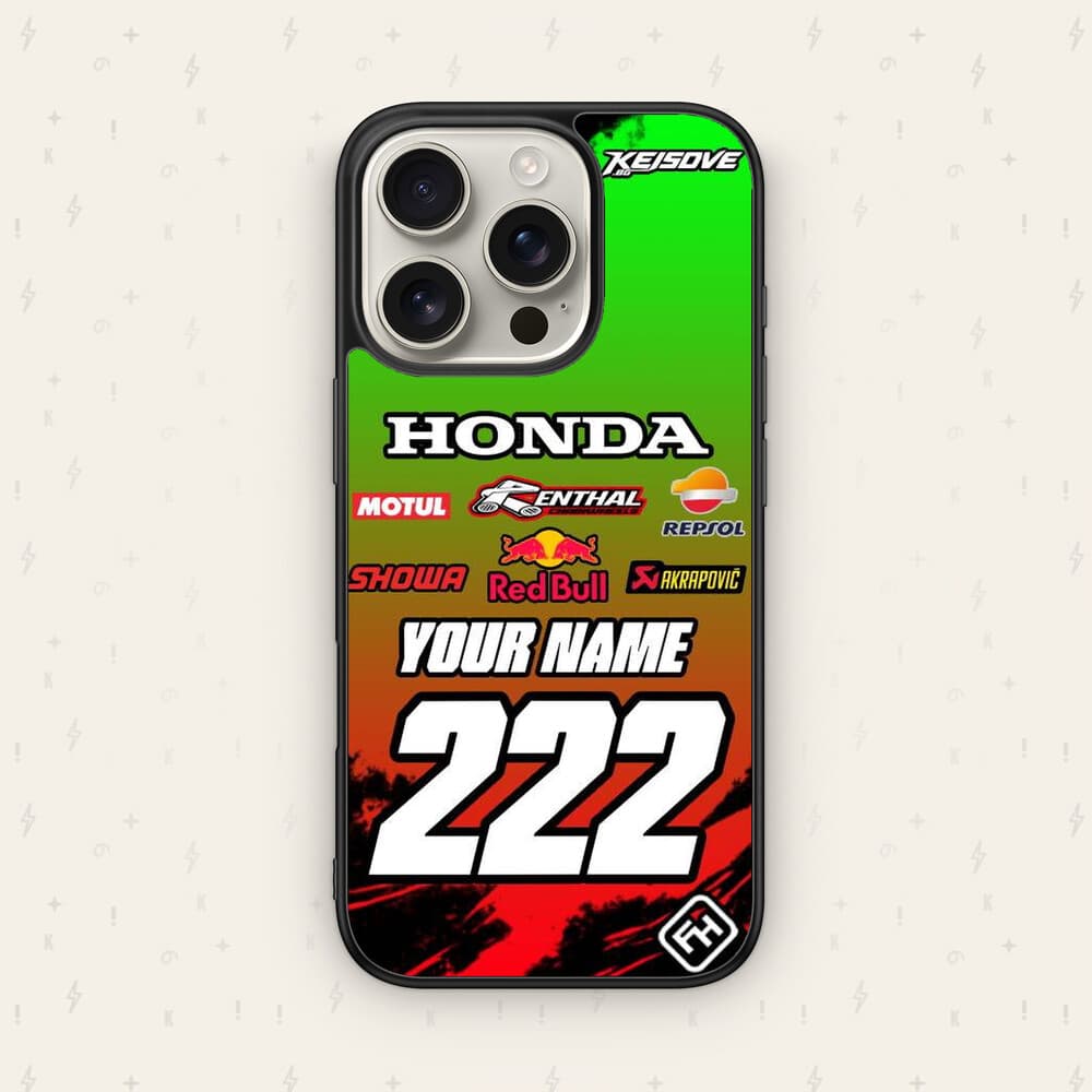 Персонализиран HONDA калъф № 43 — мото дизайн за кейс