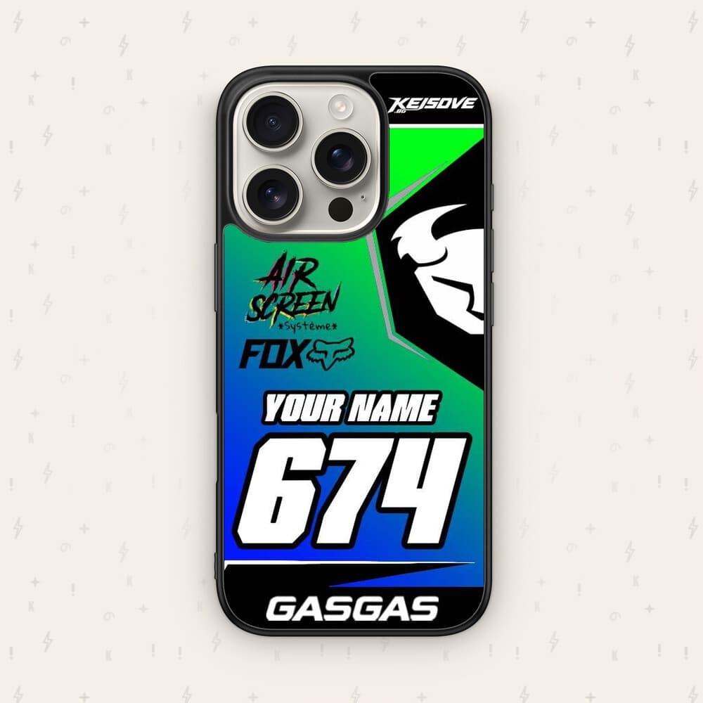 Персонализиран GASGAS калъф № 34 — мото дизайн за кейс