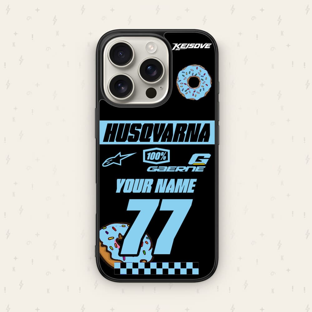 Персонализиран HUSQVARNA калъф № 03 — мото дизайн за кейс