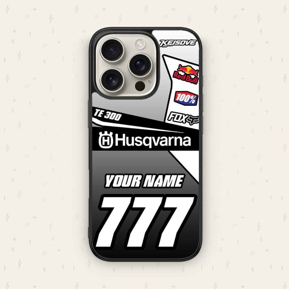 Персонализиран HUSQVARNA калъф № 29 — мото дизайн за кейс