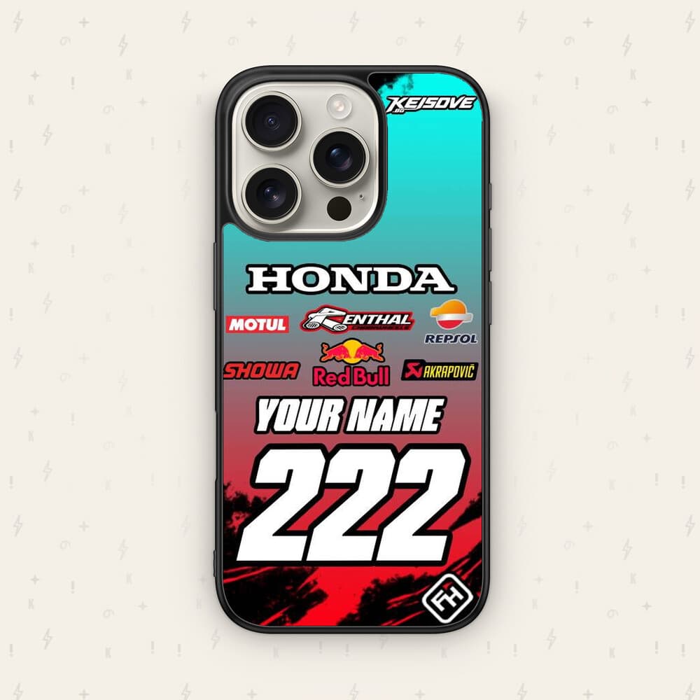 Персонализиран HONDA калъф № 42 — мото дизайн за кейс