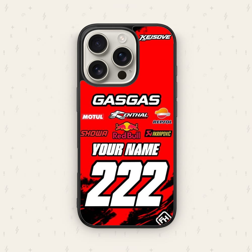 Персонализиран GASGAS калъф № 27 — мото дизайн за кейс