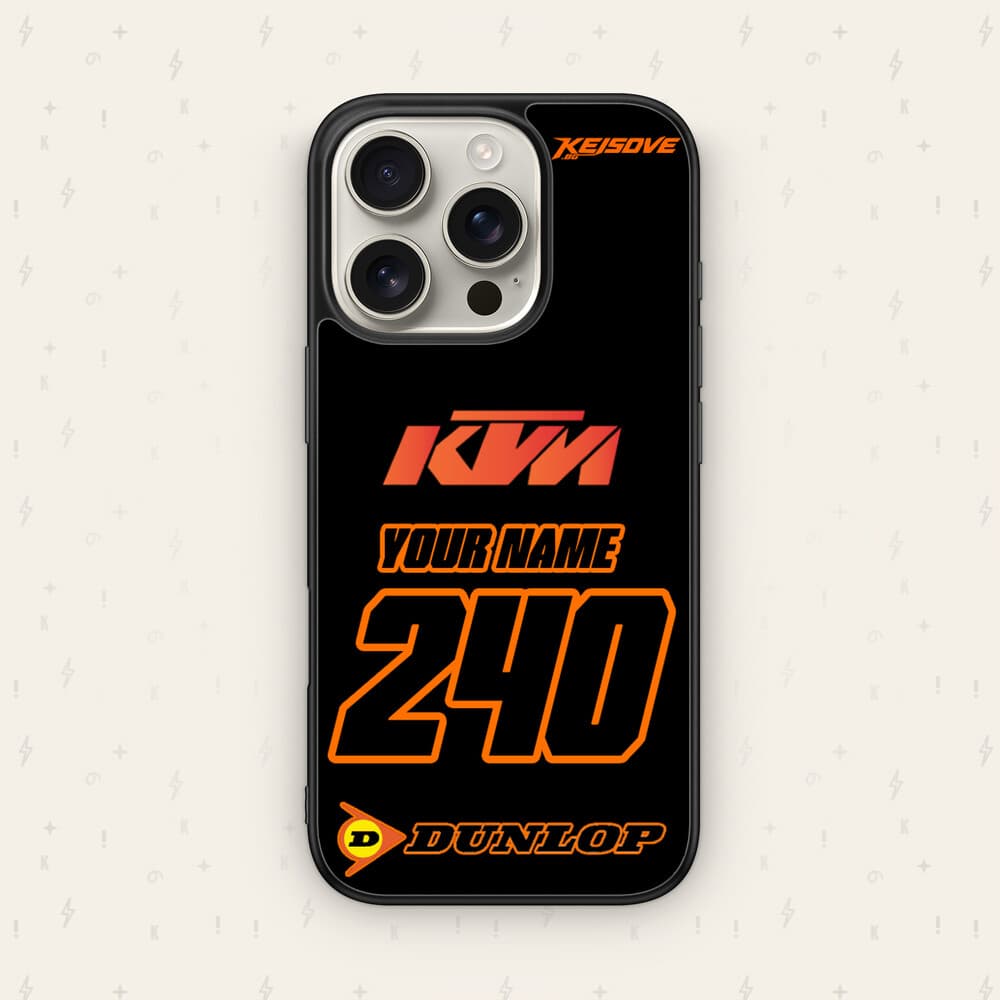 Персонализиран KTM калъф № 41 — мото дизайн за кейс