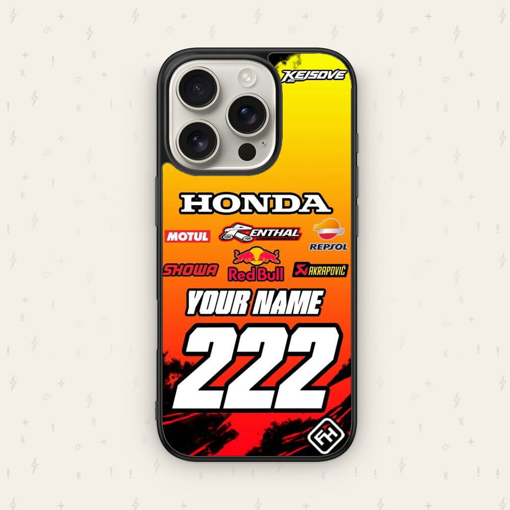 Персонализиран HONDA калъф № 44 — мото дизайн за кейс