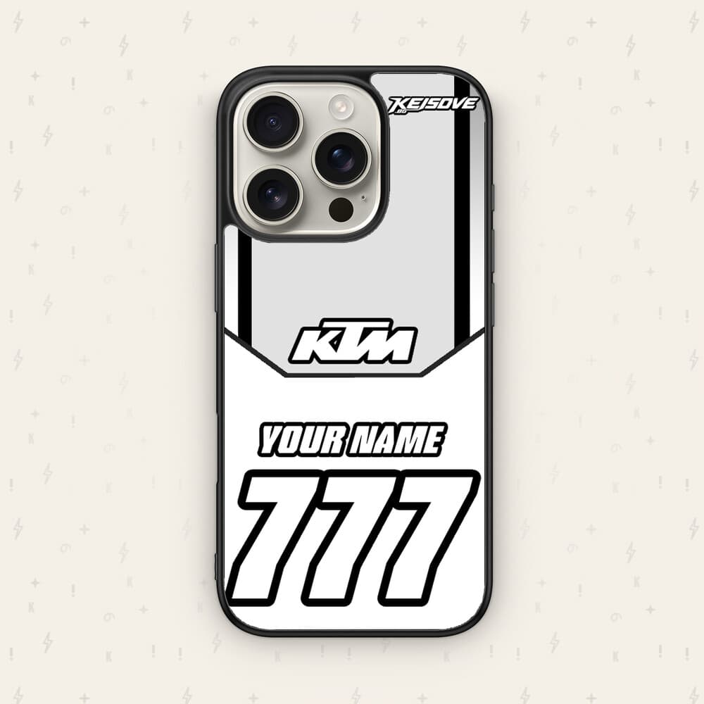 Персонализиран KTM калъф № 51 — мото дизайн за персонализиран кейс
