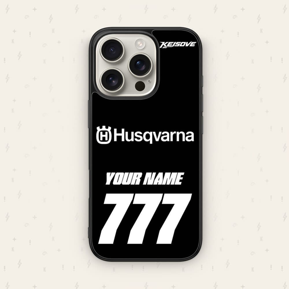 Персонализиран HUSQVARNA калъф № 78 — мото дизайн за кейс